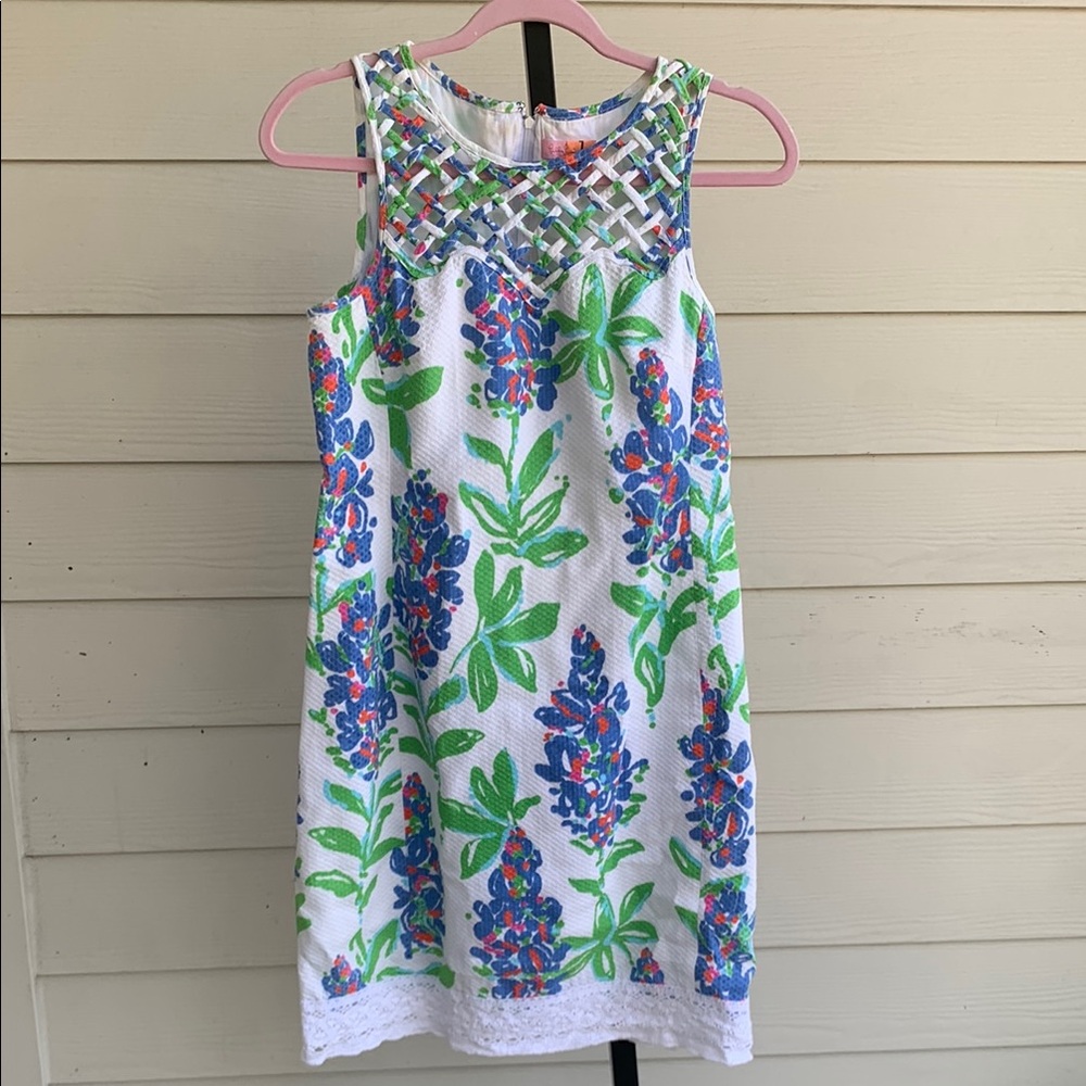 Lilly pultizer Ricci cotton floral spring resort wear dress 4